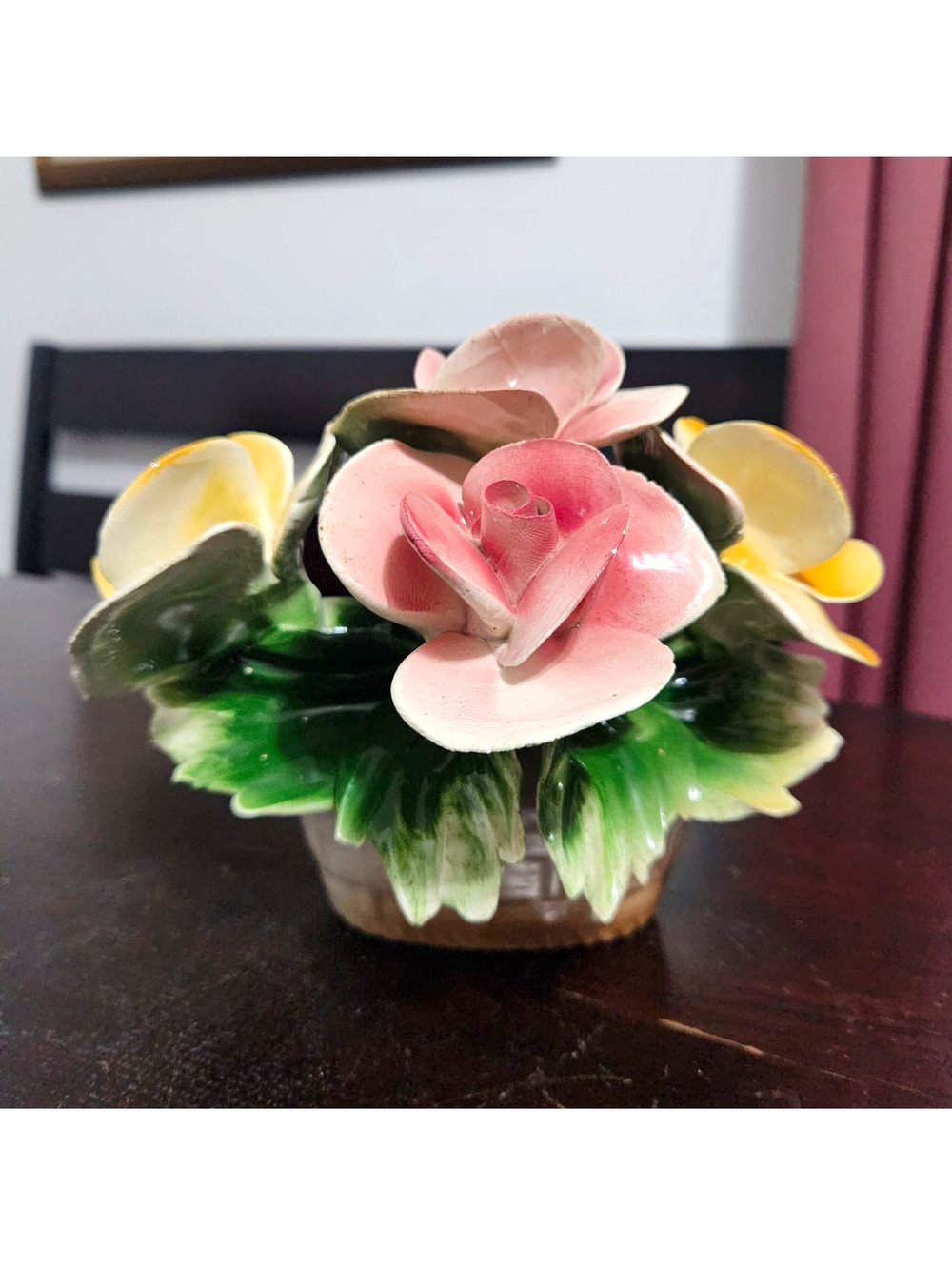 Nuova Capodimonte Italian Porcelain Floral Bouquet Figurine, Multicolor